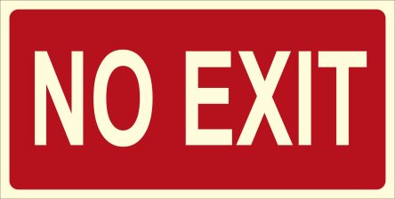 Illumination sign No Exit 29.7x15 ΕΧ23 Class C (ISO) Class B (AENOR)