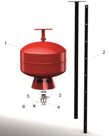 Ceiling Fire Extinguisher 12Kg Dry Powder ABC - Image 2