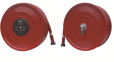 Wall Mounted AUTOMATIC swinging Hose Reel with gauge and Fire Hose 1” 30m